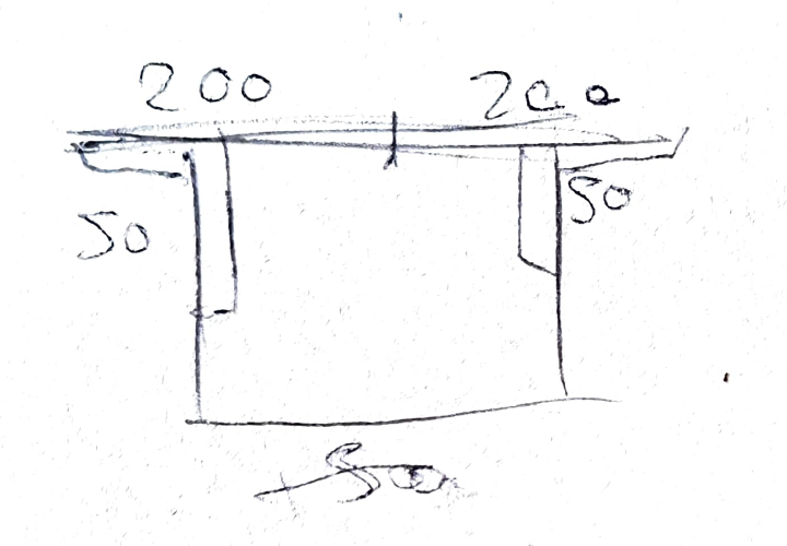 Dimensioned flat pattern sketch for nesting